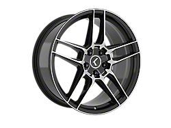 Kraze Converge Gloss Black Machined Wheel; 20x9; 35mm Offset (10-15 Camaro, Excluding ZL1)