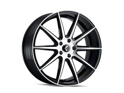 Kraze Cosmos Gloss Black Machined Wheel; 20x8.5; 38mm Offset (15-23 Mustang GT w/o Performance Pack, , V6)