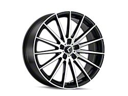 Kraze Stunna Matte Black Machined Wheel; 18x8; 40mm Offset (16-24 Camaro, Excluding SS w/ 6-Piston Front Calipers & ZL1)