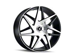 Kraze Phase Gloss Black Machined Wheel; 22x8.5; 38mm Offset (11-23 AWD Charger)