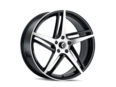 Kraze Milano Gloss Black Machined Wheel; 20x8.5; 38mm Offset (24-25 Mustang)