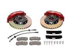 Ksport Supercomp 8-Piston Front Big Brake Kit with 14-Inch Drilled Rotors; Orange Calipers (10-15 Camaro w/ RS Package)