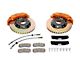Ksport Dualcomp 4-Piston Rear Big Brake Kit with 13-Inch Drilled Rotors; Orange Calipers (06-10 RWD Charger)