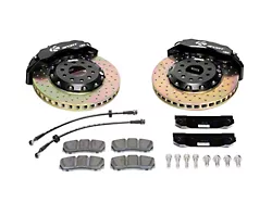 Ksport Dualcomp 4-Piston Rear Big Brake Kit with 14-Inch Slotted Rotors; Black Calipers (11-14 Mustang GT w/o Performance Pack, V6)