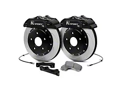 Ksport Procomp 4-Piston Rear Big Brake Kit with 14-Inch Slotted Rotors; Black Calipers (11-14 Mustang GT w/o Performance Pack, V6)