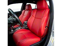 Premium Artificial Leather Front and Rear Seat Covers; All Red (15-23 Charger Scat Pack & SRT w/ Performance Seats; 19-23 Charger R/T w/ Performance Seats)