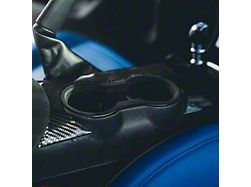 Kustom Interior Alcantara Cup Holder Trim; Gray (15-23 Mustang)