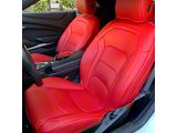 Premium Artificial Leather Front and Rear Seat Covers; All Red (16-24 Camaro Coupe w/o 1LE Competition Seat)