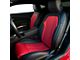 Kustom Interior Premium Artificial Leather Front and Rear Seat Covers; Black with Red Honeycomb Accent (16-24 Camaro Coupe w/o 1LE Competition Seat)