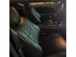 Kustom Interior Premium Artificial Leather Front and Rear Seat Covers; All Black (15-18 Challenger R/T; 15-23 Challenger SXT)