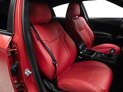 Kustom Interior Premium Artificial Leather Front and Rear Seat Covers; All Red (15-23 Charger GT, R/T & SXT w/ Sport Seats)