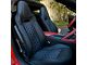 Kustom Interior Premium Artificial Leather Seat Covers; All Black with Honeycomb Accent (14-19 Corvette C7 w/o Competition Seat)