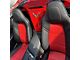 Kustom Interior Premium Artificial Leather Seat Covers; Black with Red Accent (14-19 Corvette C7 w/o Competition Seat)