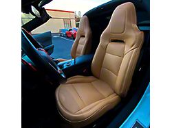 Kustom Interior Premium Artificial Leather Seat Covers; Kalahari (14-19 Corvette C7 w/o Competition Seat)
