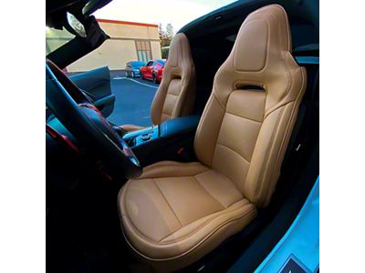 Kustom Interior Premium Artificial Leather Seat Covers; Kalahari (14-19 Corvette C7 w/o Competition Seat)