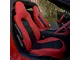 Kustom Interior Premium Artificial Leather Seat Covers; Red with Black Accent (14-19 Corvette C7 w/o Competition Seat)