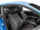 Kustom Interior Premium Artificial Leather Front and Rear Seat Covers; All Black with Red Stitching Honeycomb Accent (15-23 Mustang Fastback w/o RECARO Seats)