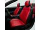 Kustom Interior Premium Artificial Leather Front and Rear Seat Covers; Black with Red Front Face (15-23 Mustang Convertible)
