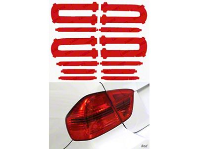 Lamin-X Tail Light Tint Covers; Red (15-23 Challenger)