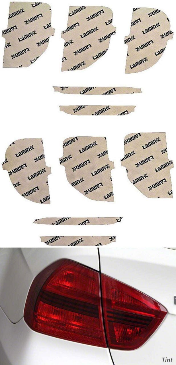 LaminX Mustang Tail Light Tint Covers; Tinted F250T (1517 Mustang; 18