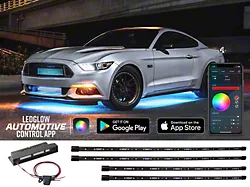 LEDGlow Bluetooth Million Color Car Underbody Lighting Kit with 2-Piece 12-Inch Interior Tubes (Universal; Some Adaptation May Be Required)