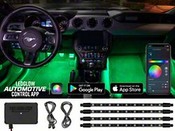 LEDGlow Bluetooth Million Color Pro Interior Lighting Kit; 10-Piece (Universal; Some Adaptation May Be Required)