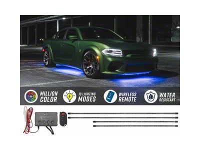 LEDGlow Million Color Slimline Car Underbody Lighting Kit (Universal; Some Adaptation May Be Required)