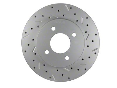 LEED Brakes Rear Disc Brake Conversion Kit with MaxGrip XDS Rotors; Red Calipers (79-86 Mustang)
