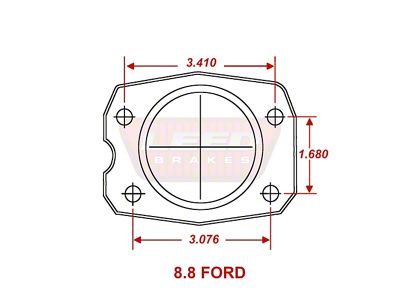 LEED Brakes Rear Disc Brake Conversion Kit with MaxGrip XDS Rotors; Red Calipers (87-92 Mustang)