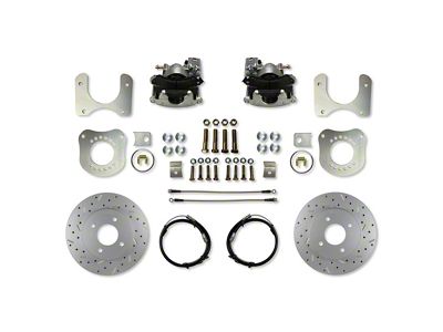 LEED Brakes Rear Disc Brake Conversion Kit with MaxGrip XDS Rotors; Zinc Plated Calipers (79-86 Mustang)