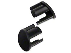 OPR Door Armrest Plugs; Driver Side; Black (87-93 Mustang)