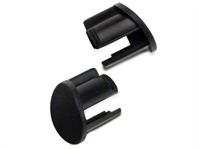 Door Armrest Plugs; Driver Side; Black (87-93 Mustang)