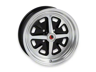 Legendary Wheel Magnum 400 Gloss Black Machined Wheel; 15x6; 5mm Offset (79-93 Mustang, Excluding Cobra)