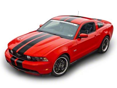 SEC10 Lemans Stripes; Gloss Black; 8-Inch (79-23 Mustang)