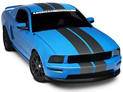 SEC10 Lemans Stripes; Matte Black; 8-Inch (79-23 Mustang)