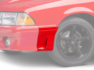 Front Fender Molding with Side Scoop; Driver Side (91-93 Mustang GT)