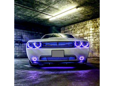 Lighting Trendz Waterproof RGBW Headlight Halo Kit with Bluetooth Controller (08-14 Challenger)