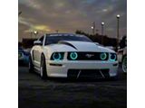Flow Series Headlight Halo Kit with Grille Fog Light Halos and Bluetooth Controller (05-09 Mustang GT)