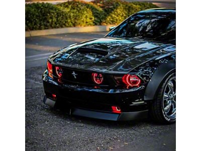 Lighting Trendz Flow Series Headlight Halo Kit with Grille Fog Light Halos and Bluetooth Controller (10-12 Mustang GT)