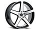 Liquid Metal Wheels Gen X Gloss Black Machined Wheel; 18x8 (05-09 Mustang GT, V6)