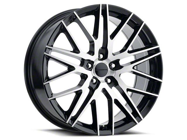 Liquid Metal Wheels Fin Gloss Black Machined Wheel; 20x8.5 (10-14 Mustang)