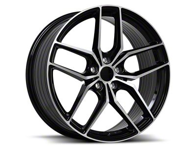 Liquid Metal Wheels Rotary Gloss Black Machined Wheel; 20x9; 42mm Offset (10-14 Mustang)