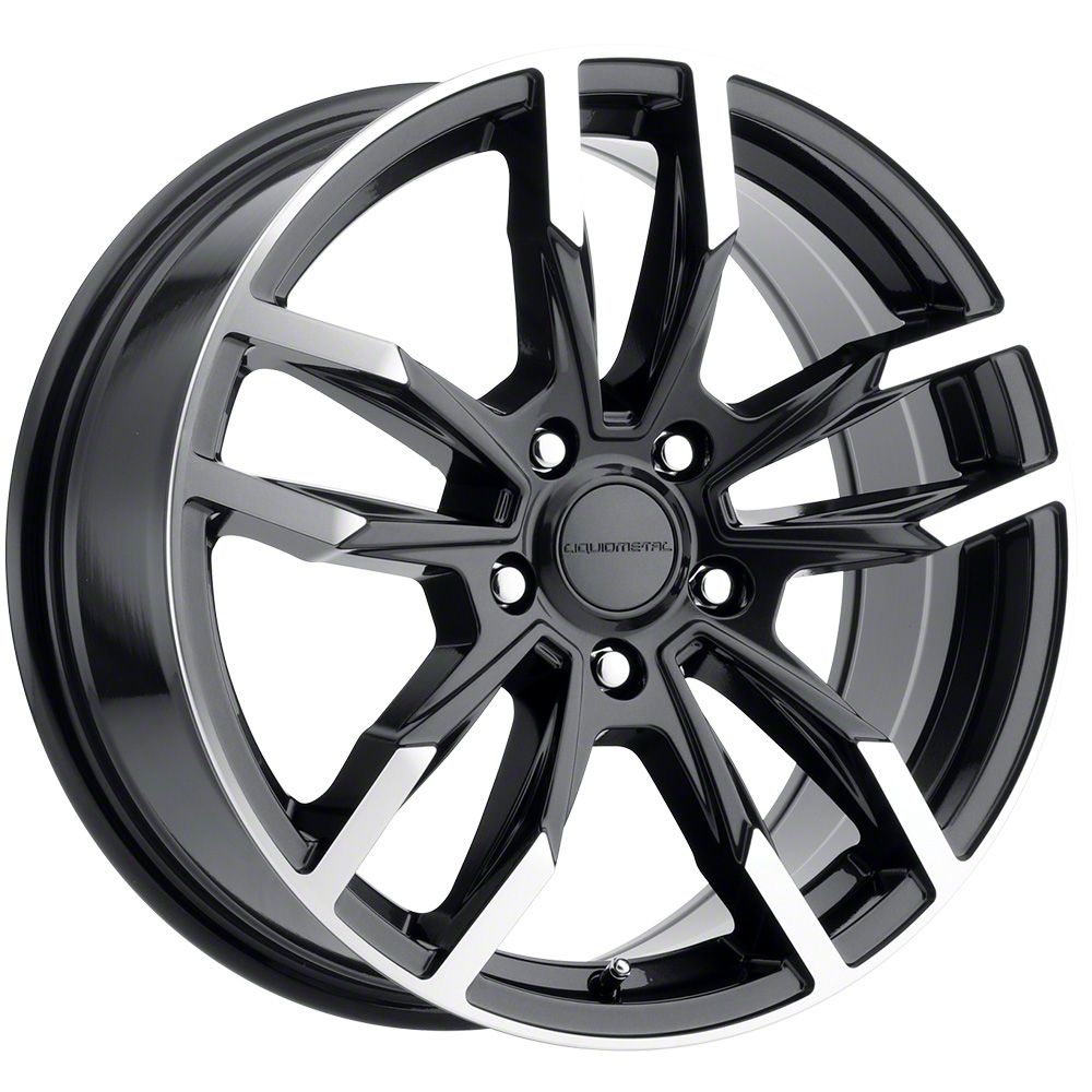 堅実な究極の Liquid Metal Wheels Mustang Splice Gloss Black Machined ギター