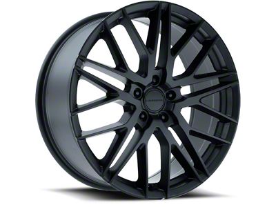 Liquid Metal Wheels Fin Satin Black Wheel; 18x8; 40mm Offset (24-25 Mustang EcoBoost w/o Performance Pack)
