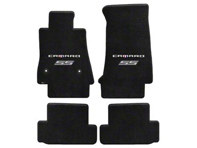 Lloyd Ultimat Front and Rear Floor Mats with Camaro and Silver SS Logo; Black (16-24 Camaro)