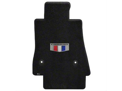 Lloyd Ultimat Front and Rear Floor Mats with Camaro Shield Logo; Black (16-24 Camaro)