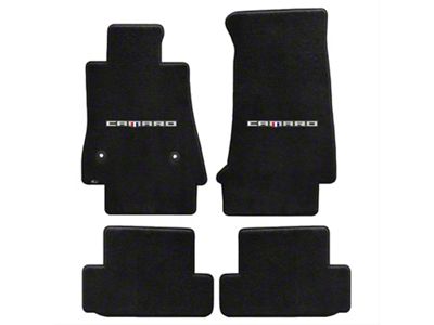 Lloyd Ultimat Front and Rear Floor Mats with Camaro Word Logo; Black (16-24 Camaro)