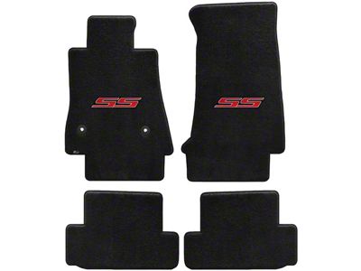Lloyd Ultimat Front and Rear Floor Mats with Red SS Logo; Black (16-24 Camaro)