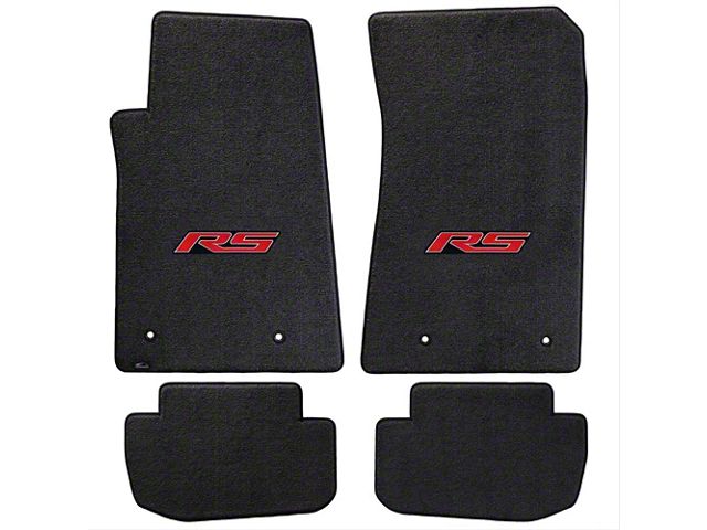 Lloyd Ultimat Front and Rear Floor Mats with RS Logo; Black (10-15 Camaro)