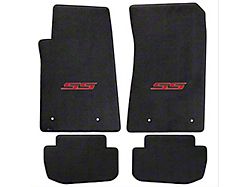 Lloyd Ultimat Front and Rear Floor Mats with SS Logo; Black (10-15 Camaro)